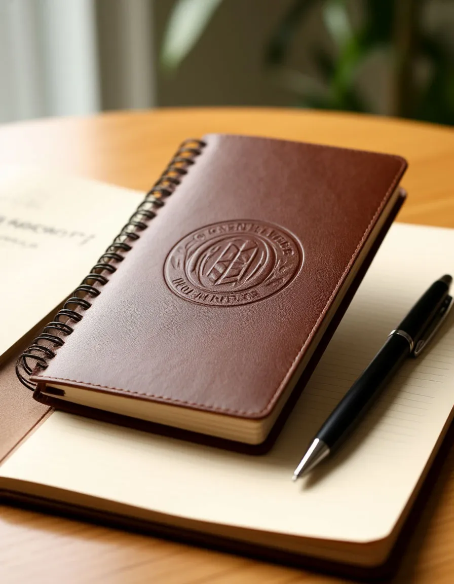 Блокнот на пружине с логотипом