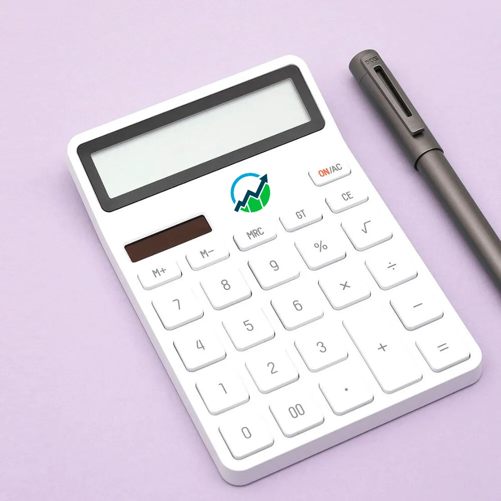 Калькулятор с логотипом компании