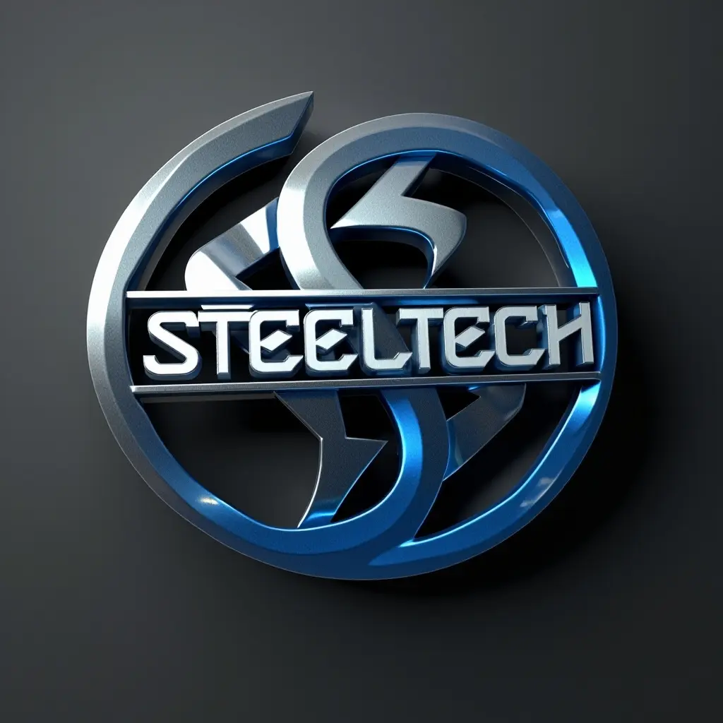 Логотип на металлических линейках для инженерной компании «SteelTech»