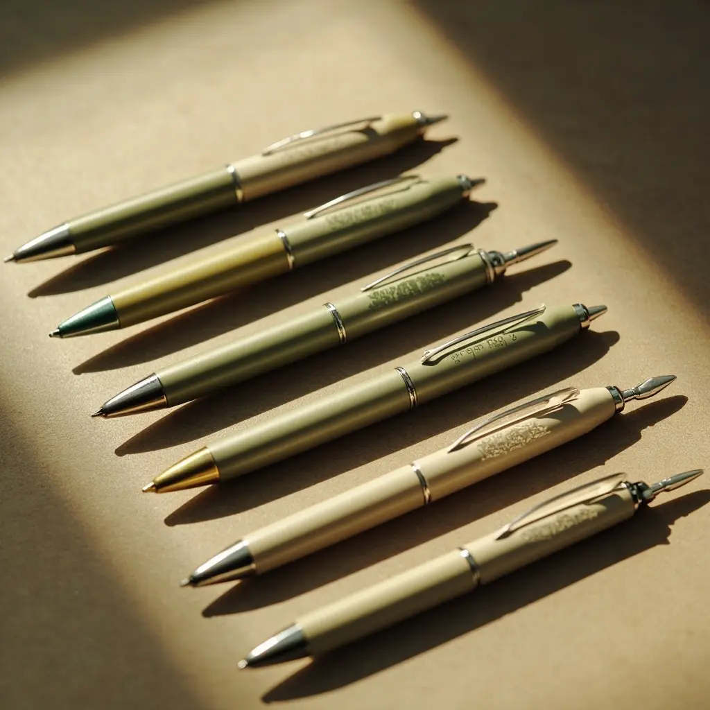 Экологичные ручки с логотипом для стартапа «Green Mind»