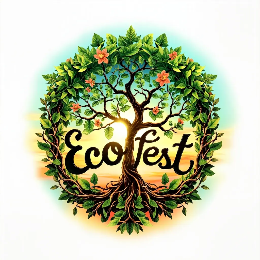 Логотип на эко-ручках для фестиваля «EcoFest»